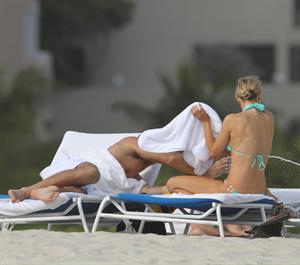 Joanna Krupa bikini candids on the beach in Miami 1/1/13 