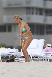 Joanna Krupa bikini candids on the beach in Miami 1/1/13 