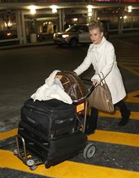Joanna Krupa arriving at Chicago Airport on December 24, 2012