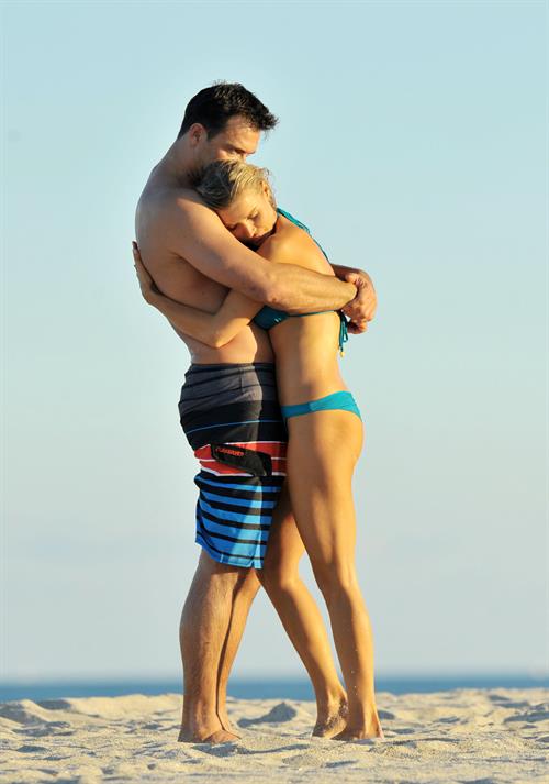 Joanna Krupa bikini candids on the beach in Miami 11/3/12