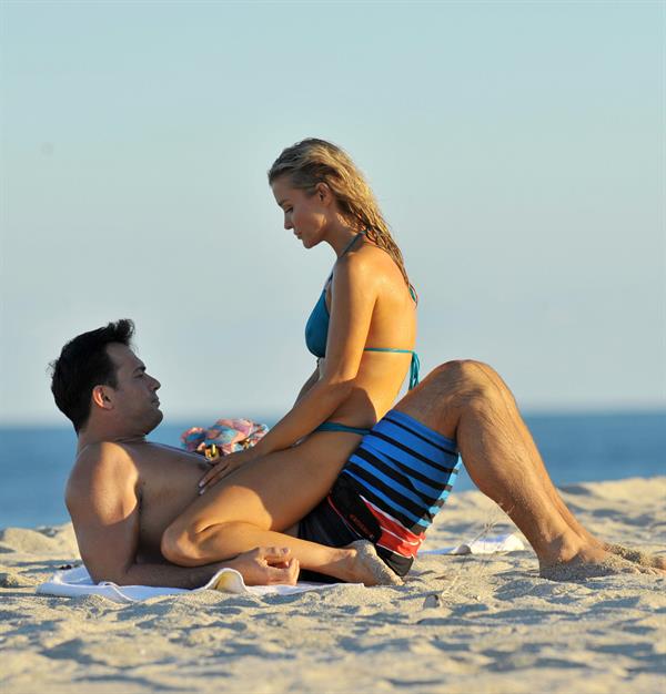 Joanna Krupa bikini candids on the beach in Miami 11/3/12