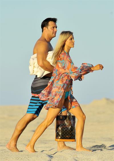 Joanna Krupa bikini candids on the beach in Miami 11/3/12