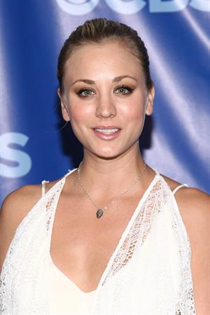 Kaley Cuoco CBS Upfront at the tent at Lincoln Center on May 18, 2011 