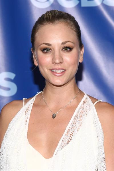 Kaley Cuoco CBS Upfront at the tent at Lincoln Center on May 18, 2011 