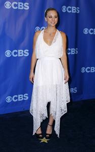 Kaley Cuoco CBS Upfront at the tent at Lincoln Center on May 18, 2011 