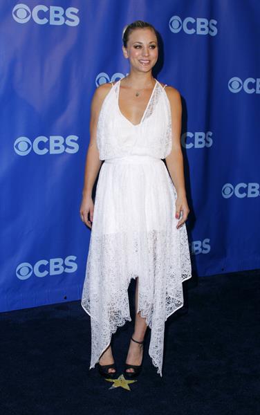 Kaley Cuoco CBS Upfront at the tent at Lincoln Center on May 18, 2011 