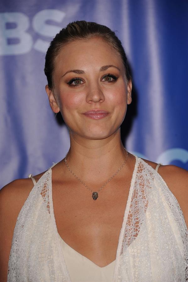 Kaley Cuoco CBS Upfront at the tent at Lincoln Center on May 18, 2011 
