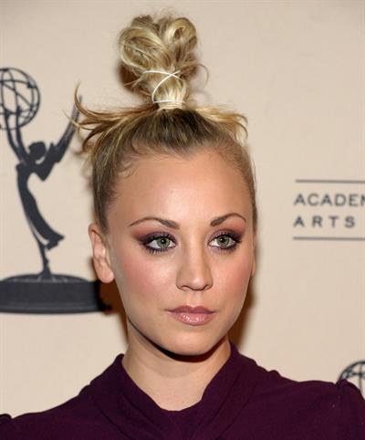 Kaley Cuoco attending the Academy of Television Arts Sciences at Leonard H Goldenson Theatre on February 18, 2010 