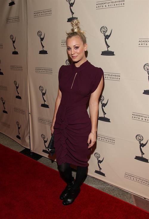 Kaley Cuoco attending the Academy of Television Arts Sciences at Leonard H Goldenson Theatre on February 18, 2010 