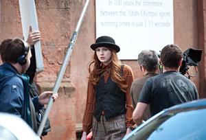 Karen Gillan - Set of 'Not Another Happy Ending' - July 30, 2012