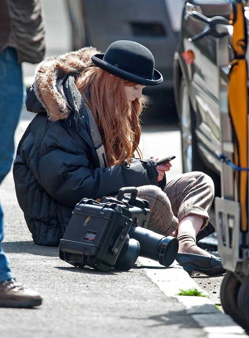 Karen Gillan - Set of 'Not Another Happy Ending' - July 30, 2012