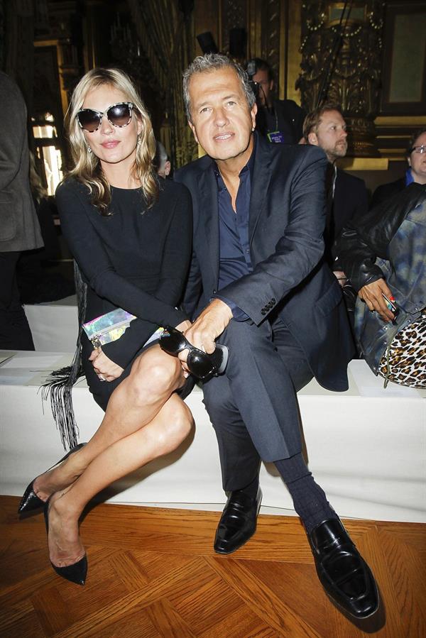 Kate Moss in attendance for Stella McCartney ready-to-wear during Paris Fashion Week on Oct 1, 2012