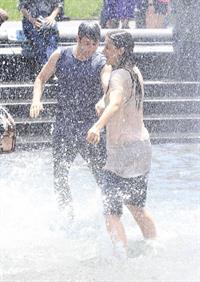 Katie Holmes Films  Mania Days  in Washington Square Park (May 21, 2013) 