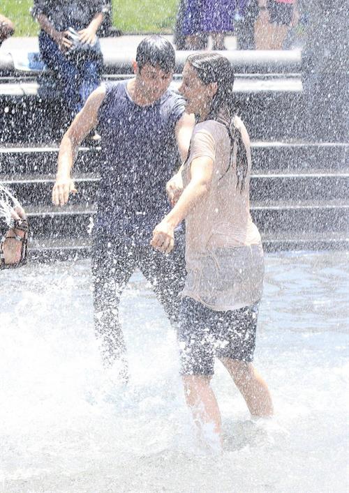 Katie Holmes Films  Mania Days  in Washington Square Park (May 21, 2013) 