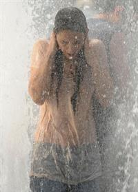 Katie Holmes Films  Mania Days  in Washington Square Park (May 21, 2013) 