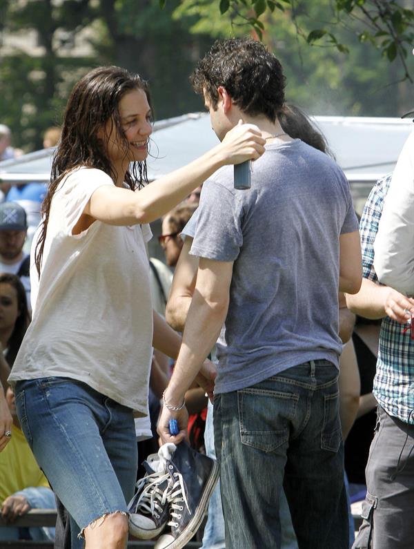 Katie Holmes Films  Mania Days  in Washington Square Park (May 21, 2013) 