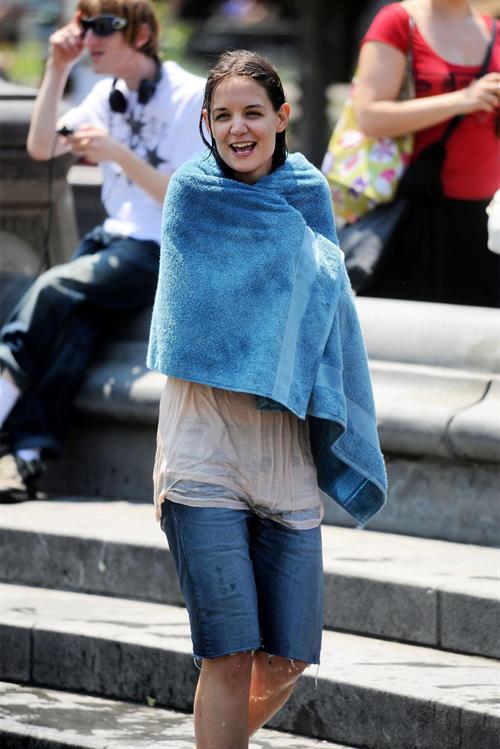 Katie Holmes Films  Mania Days  in Washington Square Park (May 21, 2013) 