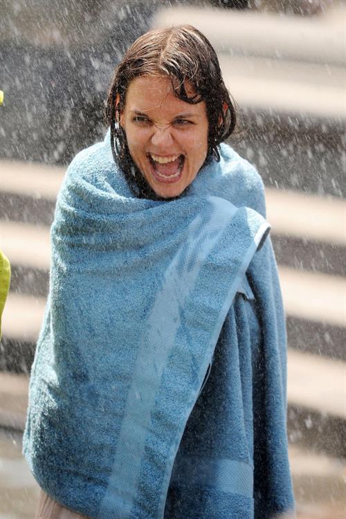 Katie Holmes Films  Mania Days  in Washington Square Park (May 21, 2013) 