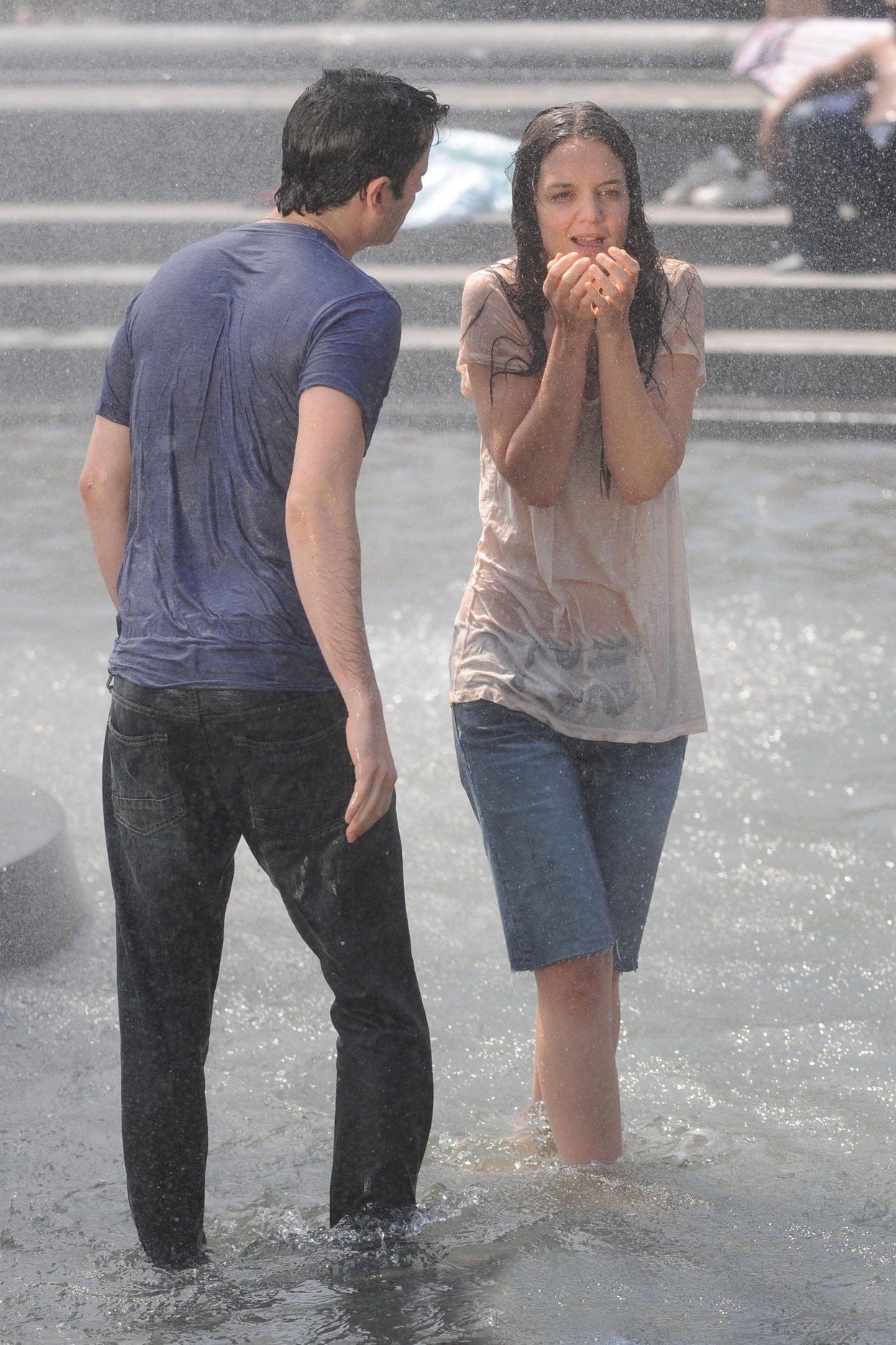 Katie Holmes Films  Mania Days  in Washington Square Park (May 21, 2013) 