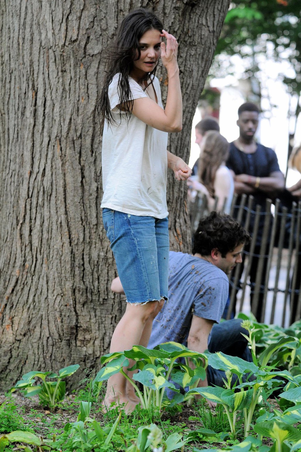 Katie Holmes Films  Mania Days  in Washington Square Park (May 21, 2013) 