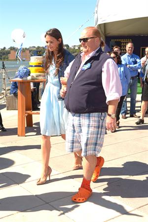 Katie Holmes At Pier 84 to Celebrate Hellmann`s 100th birthday At an Event Benefiting Feeding America 