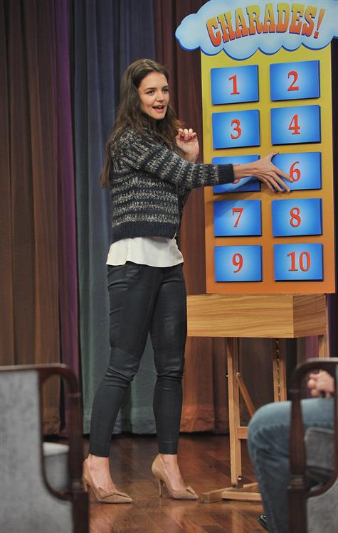 Katie Holmes Late Night with Jimmy Fallon in New York 11/15/12 