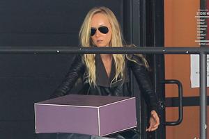 Kimberly Stewart Donating a trunk full of designer clothes at Wasteland in Los Angeles (November 15, 2012) 