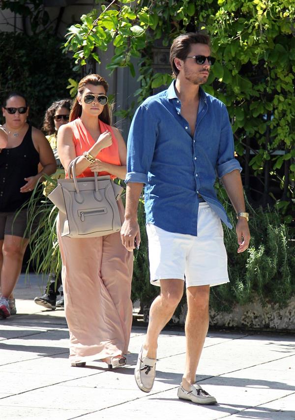 Kourtney Kardashian Leaving Sugarcane Restaurant with Scott Disick after lunch in Miami (October 22, 2012) 
