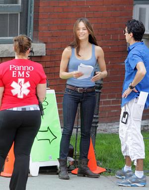 Kristin Kreuk - on the set of 'Beauty and the Beast' in Toronto August 16, 2012