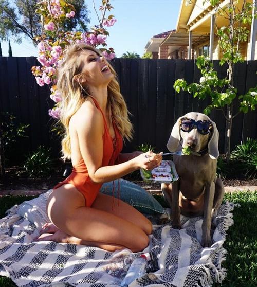 Elyse Knowles in a bikini