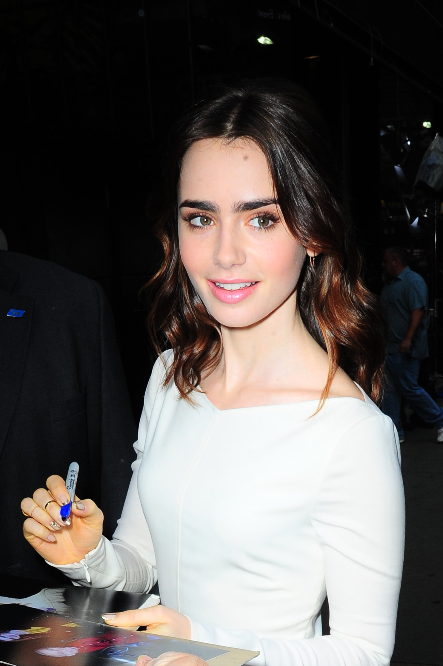 Lily Collins Outside 'Good Morning America' studio - New York, Aug. 7, 2013 