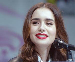 Lily Collins WonderCon Anaheim 2013 Day 2 on Mar. 30, 2013 