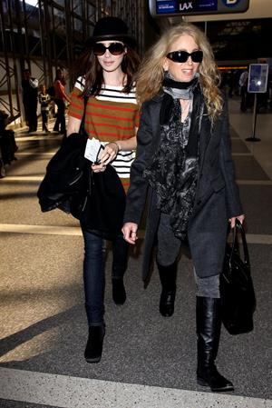 Lily Collins LAX airport in Los Angeles, March 4, 2013 