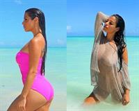 Nicole Isaacs in a bikini