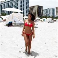 Nicole Isaacs in a bikini