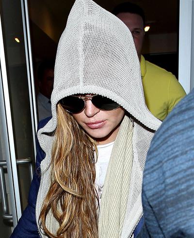 Lindsay Lohan at LAX Airport 4/18/13