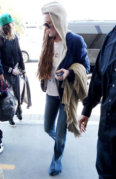 Lindsay Lohan at LAX Airport 4/18/13