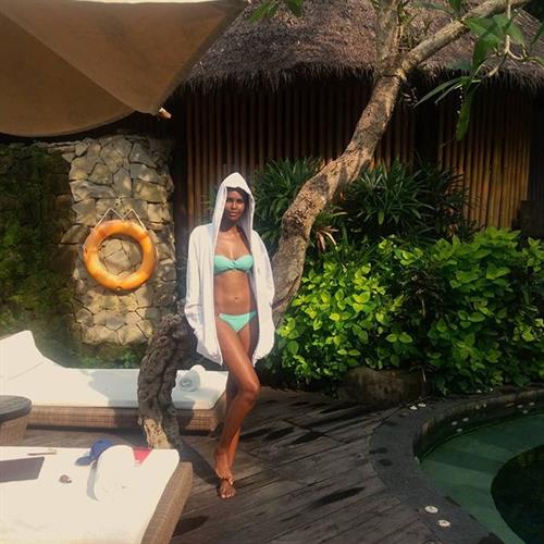 Ubah Hassan in a bikini