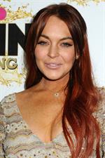 Lindsay Lohan Mr. Pink Ginseng Drink Launch Party in beverly Hills 10/11/12 