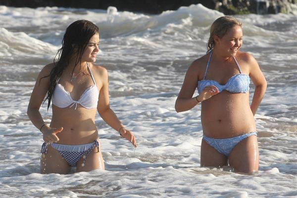 Lucy Hale On the Beach with her boyfriend Graham Rogers and friends, Hawaii, on June 6, 2013