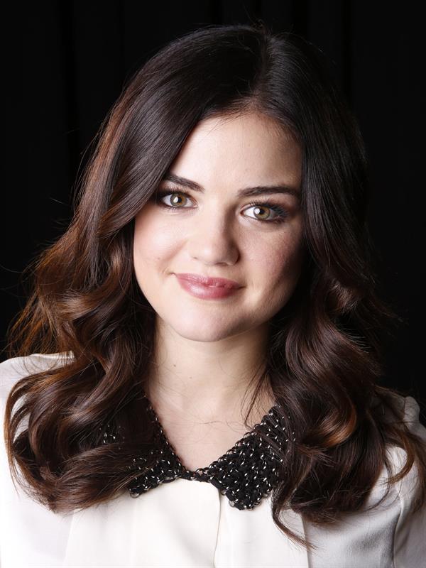 Lucy Hale posing for Carlo Allegri portraits in New York City - November 20, 2012 