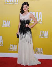 Lucy Hale 46th annual CMA awards in Nashville 11/1/12
