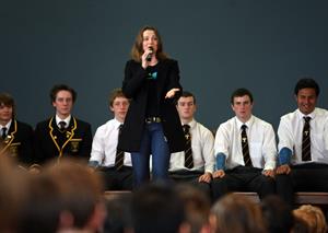 Lucy Lawless - in Wellington, New Zealand 10/15/09  