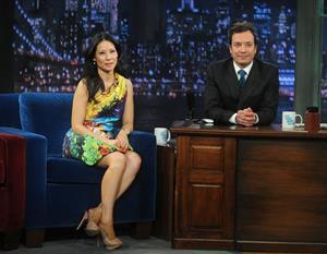 Lucy Liu Late Night with Jimmy Fallon in NYC 1/29/13 