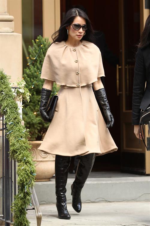 Lucy Liu leaving her apartment in NYC 12/13/12 