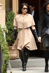 Lucy Liu leaving her apartment in NYC 12/13/12 