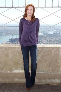 Marcia Cross Marcia Cross Lights The Empire State Building In Honor Of Plan International USA on October 10, 2012