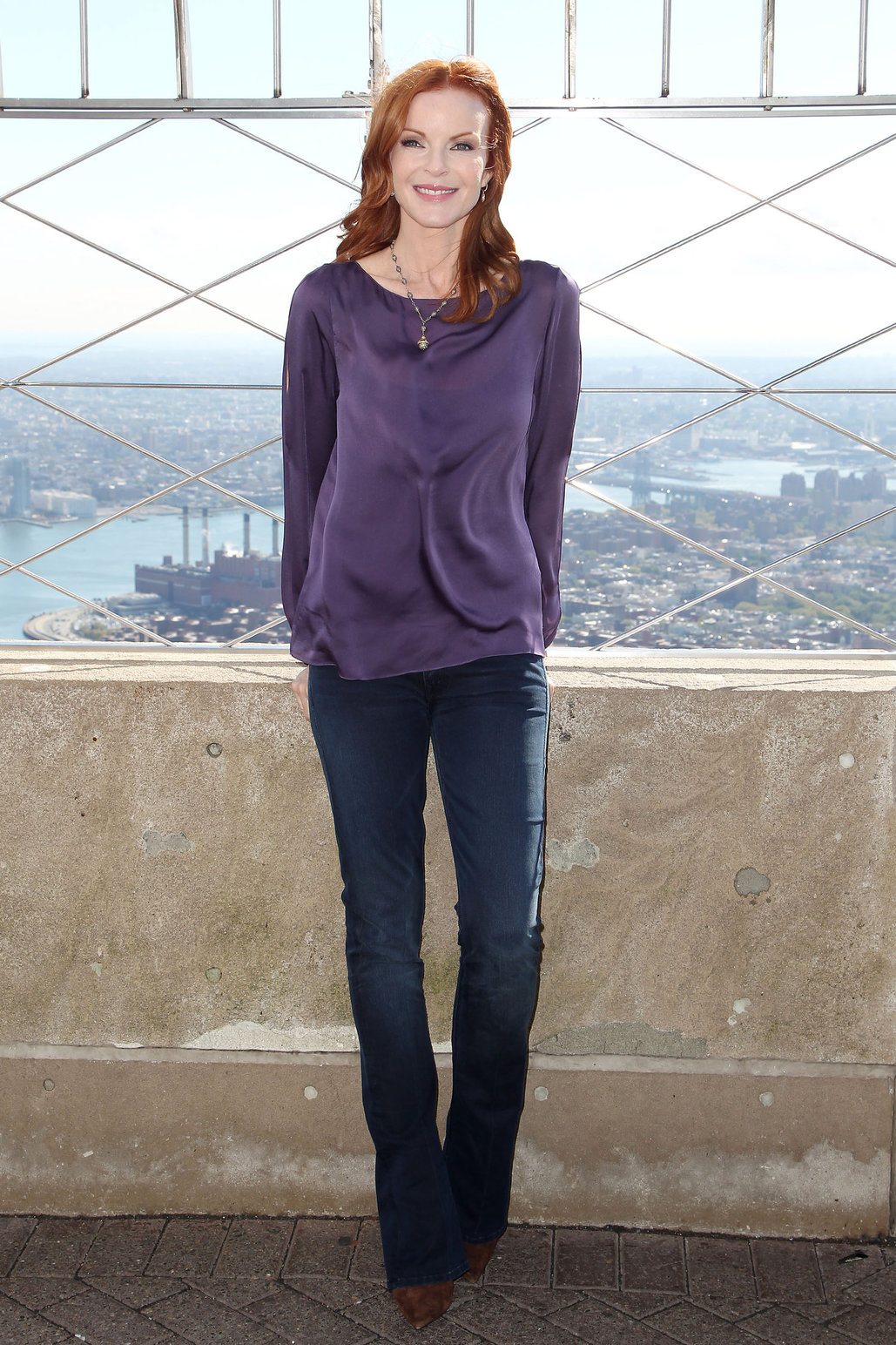 Marcia Cross Marcia Cross Lights The Empire State Building In Honor Of Plan International USA on October 10, 2012