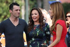 Maria Menounos on the set of Extra in LA on September 10, 2013