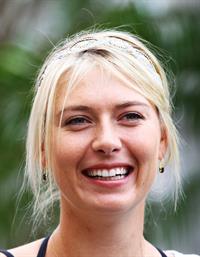 Maria Sharapova poses for a Photograph during a WTA all access Hour at the Ritz Carlton Hotel in Key Biscayne